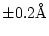 $\pm 0.2\mbox{\AA}$